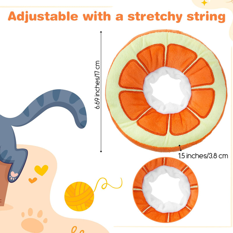 Kitten Cute Recovery Collar Soft Cat Cone Collar After Surgery to Stop Licking Adjustable Lightweight Elizabethan Neck Collar for Small Medium Large Cats Puppies Wound Healing, Orange