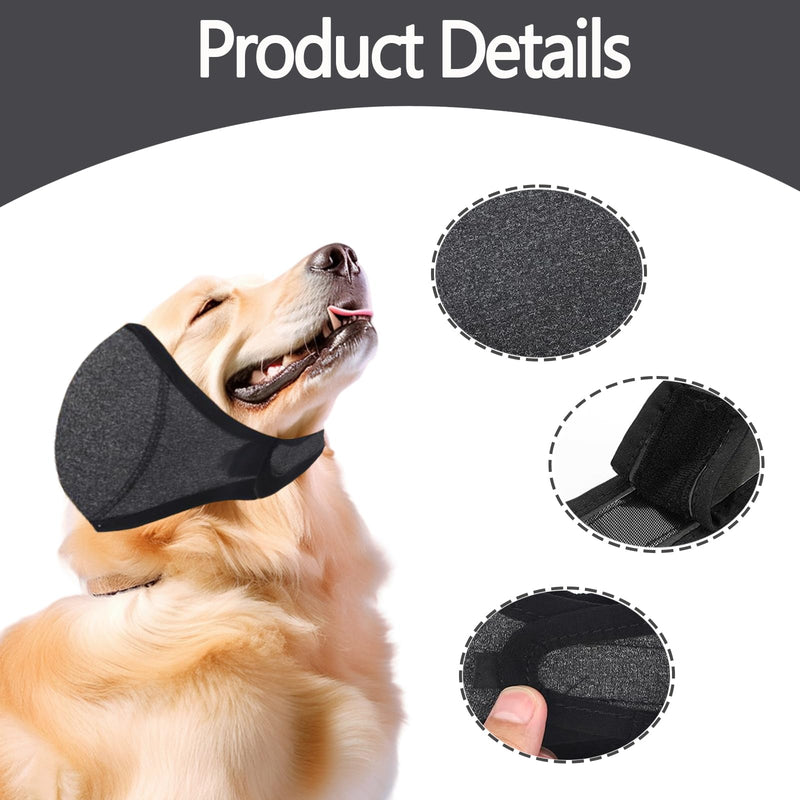 1Pc Dog Ear Protectors, Comfort Dog Snood, Waterproof Adjustable Ear Wrap for Dogs for Anxiety Relief,Swimming,Grooming Pet Cats and Dogs Ear Protector