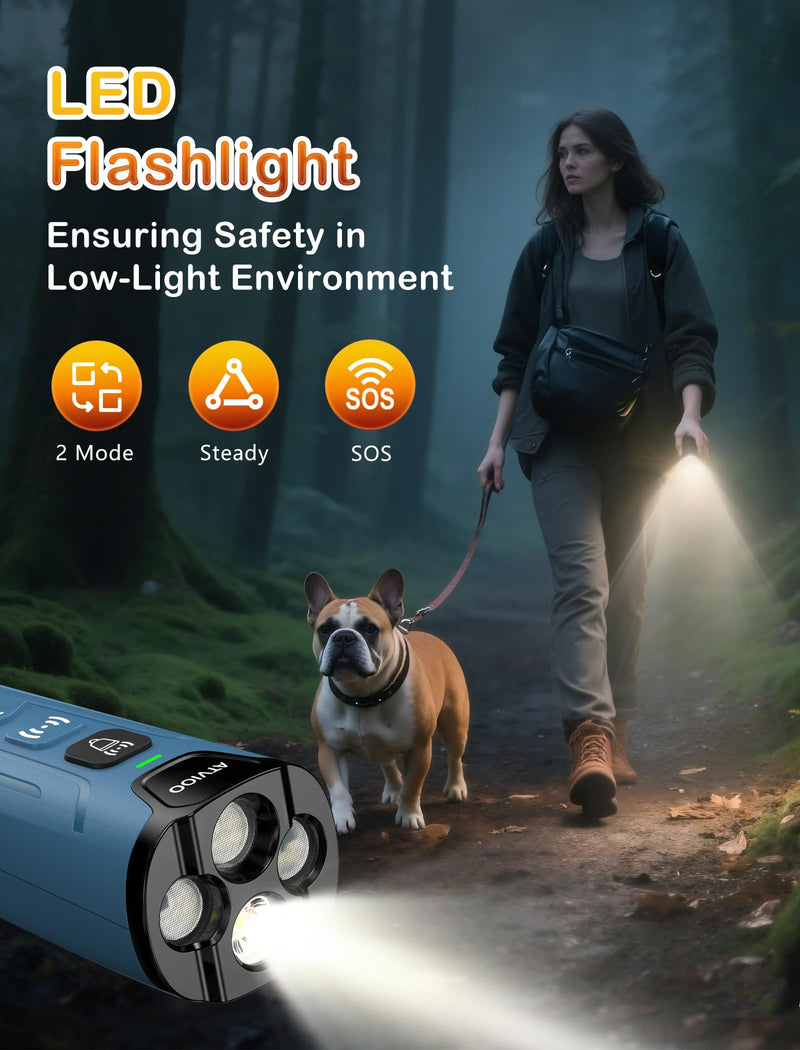 Dog Barking Deterrent Devices - Up to 50 Feet Remote Control, 6 Training Modes to Stop Bad Behaviors, Anti Bark Training Tools for Indoor Outdoor Use (Blue) - PawsPlanet Australia