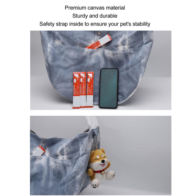 Dog and Cat Sling Carrier, Hands Reversible Pet Bag Soft Pouch and Tote Design Suitable for Puppy Small Dogs and Cats for Outdoor Travel - PawsPlanet Australia