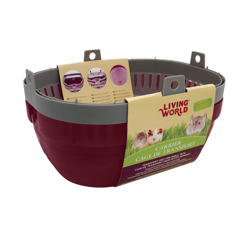 Living World – Pet Carrier for Small Pets, Large 12.0"L x 9.0"W x 8.3"H Standard Packaging - PawsPlanet Australia