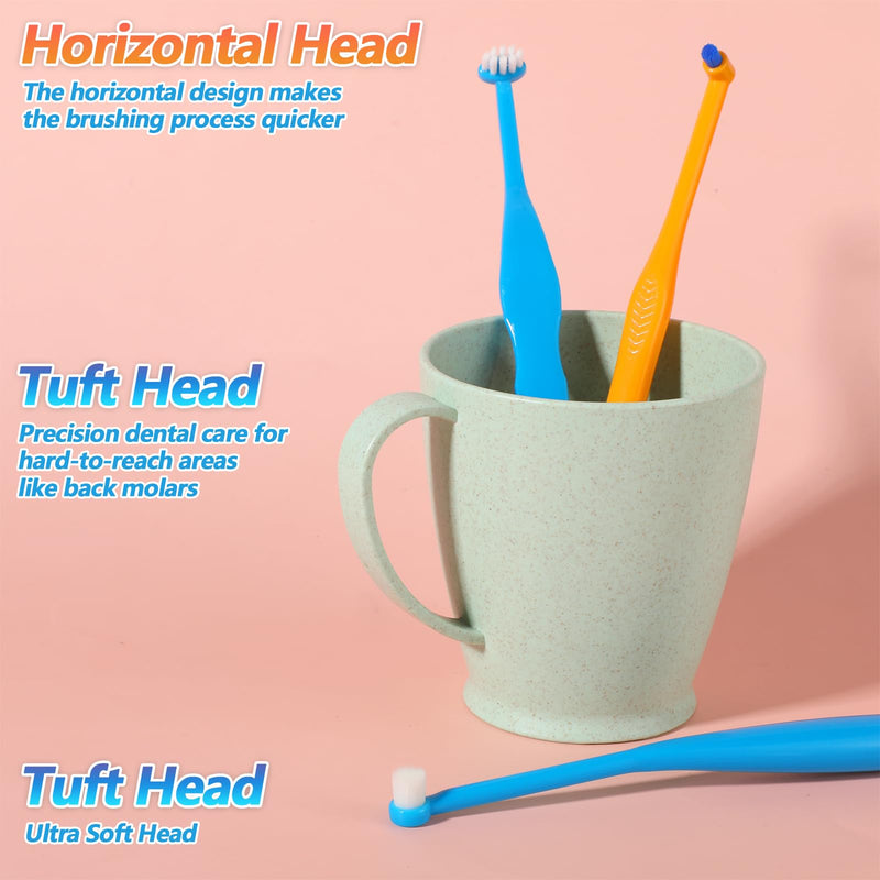 Small Dog Toothbrush Cat Puppy Tooth Brushing Kit Mini Micro Head Teeth Brush Pet Dental Care for Kitten Tiny Pet Doggy Deep Dental Cleaning Easy to Handle Soft Bristles Multi-Angle 3 PCS