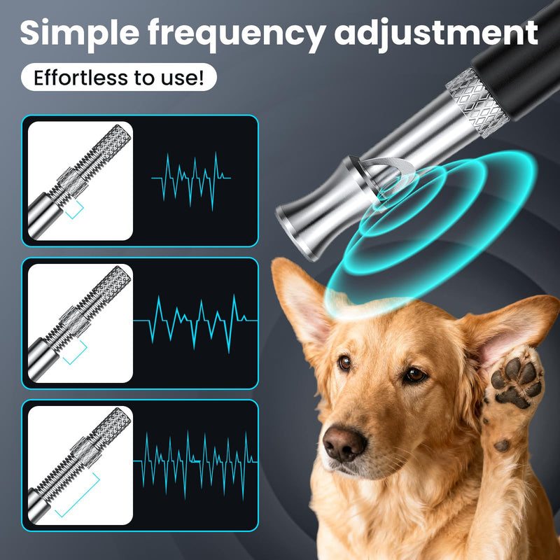 Dog Whistle, Dog Training Whistle to Stop Barking Neighbor's Dog, 2 Pack Adjustable Ultrasonic Silent Dog Recall Training Whistles with Lanyard, Professional Dog Whistle for All Dogs - PawsPlanet Australia