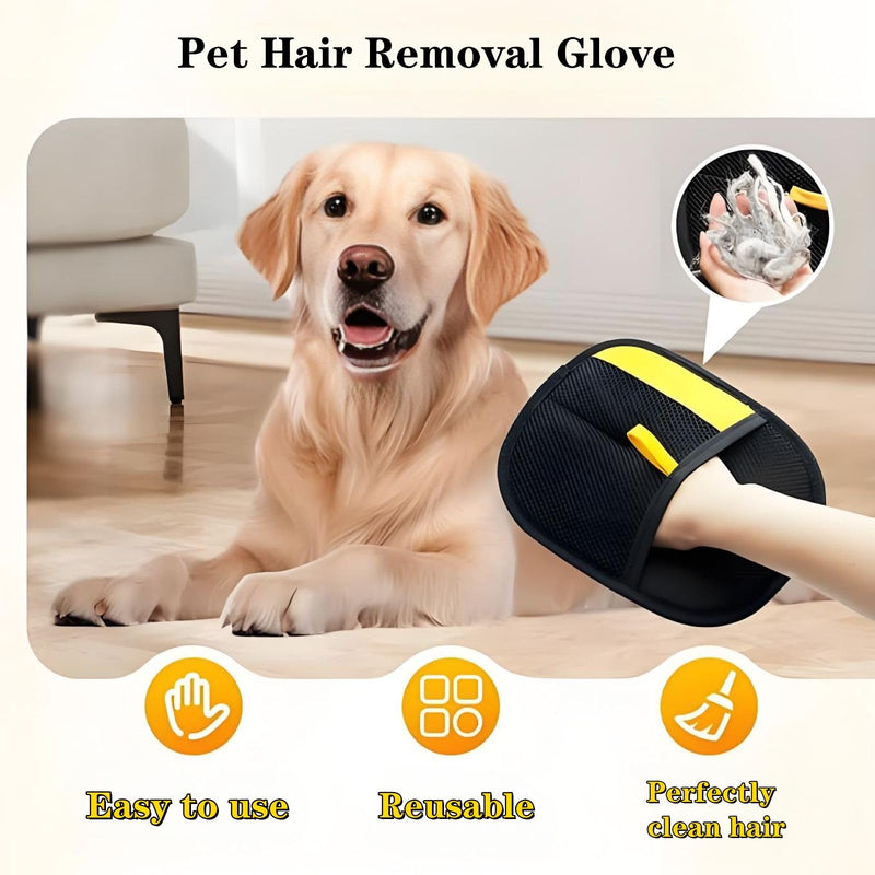 Pet Hair Removal Glove for Cats & Dogs, 2Pcs Newly Upgraded Electrostatic Pet Hair Remover Gloves, Reusable Magic Brush Pet Hair，Pet Hair Remover for Laundry, Couch, Carpet, Car Seat - PawsPlanet Australia