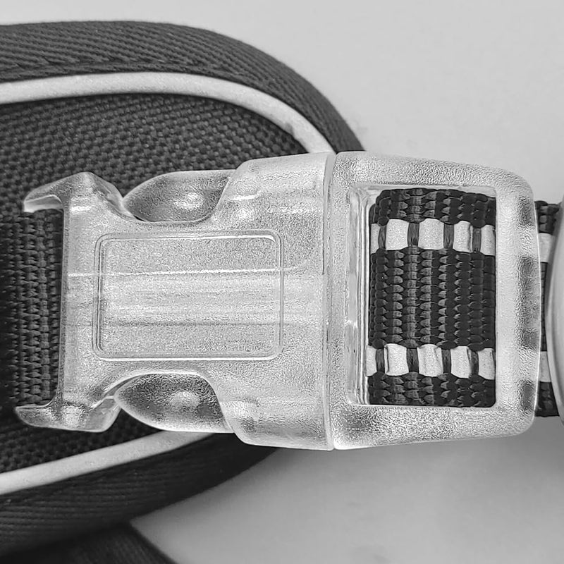 OUT'N WILD Quality No-Pull Dog Harness with 2 Leash Clips. Adjustable Soft Padded Reflective No-Choke Pet Oxford Vest, Easy Control Handle, Premium Transparent Buckles and Perl Nickel Hardware:Black/S Black S - PawsPlanet Australia