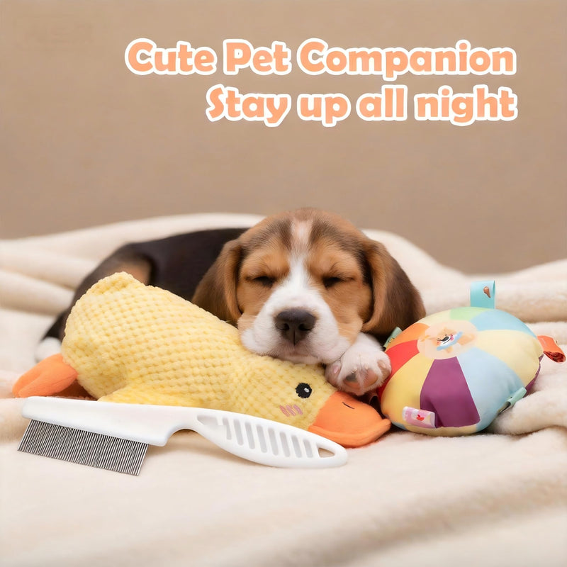 Duck Dog Toy, Flying disc, pet Eye Comb, Giant Plush Duck Dog Toy Set, Comb Color Random, Large Duck Dog Toy Suitable for Small, Medium and Large Dogs. (60, Large) 60 - PawsPlanet Australia