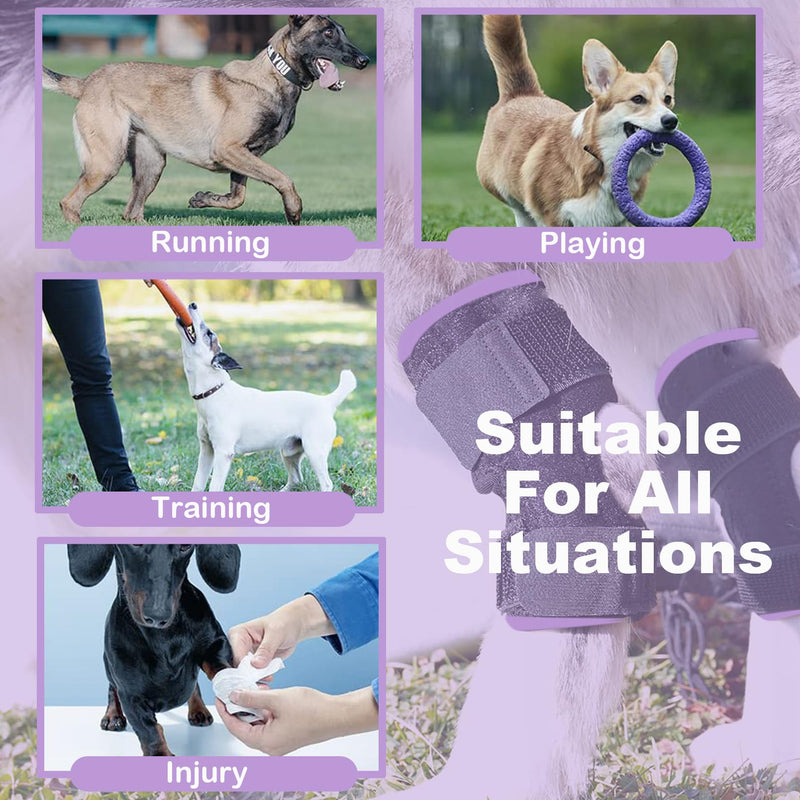 Dog Leg Brace for Back Leg Rear Leg Hock Ankle, Dog Hip Brace for Sprains, Torn Ligaments and Post-Op, Strong Support Help, Lightweight, Promotes Faster Recovery and Reduce Pain, 1 Pair, Large Violet - PawsPlanet Australia