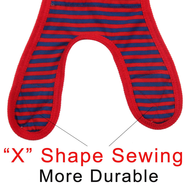 2Pcs Dog Surgery Recovery Suit Substitute E-Collar & Cone,Recovery Onesie Puppy Surgical,Cat Recovery Shirt Dog Wounds Bandages Prevent Licking Dog,XS X-Small(Pack of 2) 2Pcs(Red Stripe+Grey Print) - PawsPlanet Australia