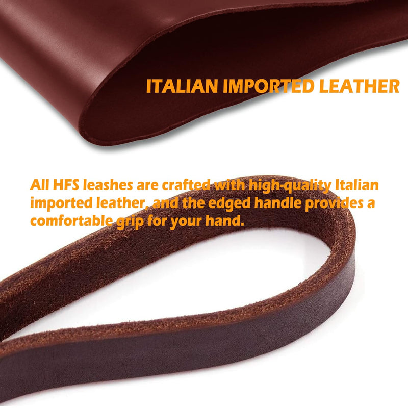 Premier Brown Leather Dog Training Lead 2.5m Ideal for Hunting Dogs or General Backyard Obedience 9.35ft-Brown