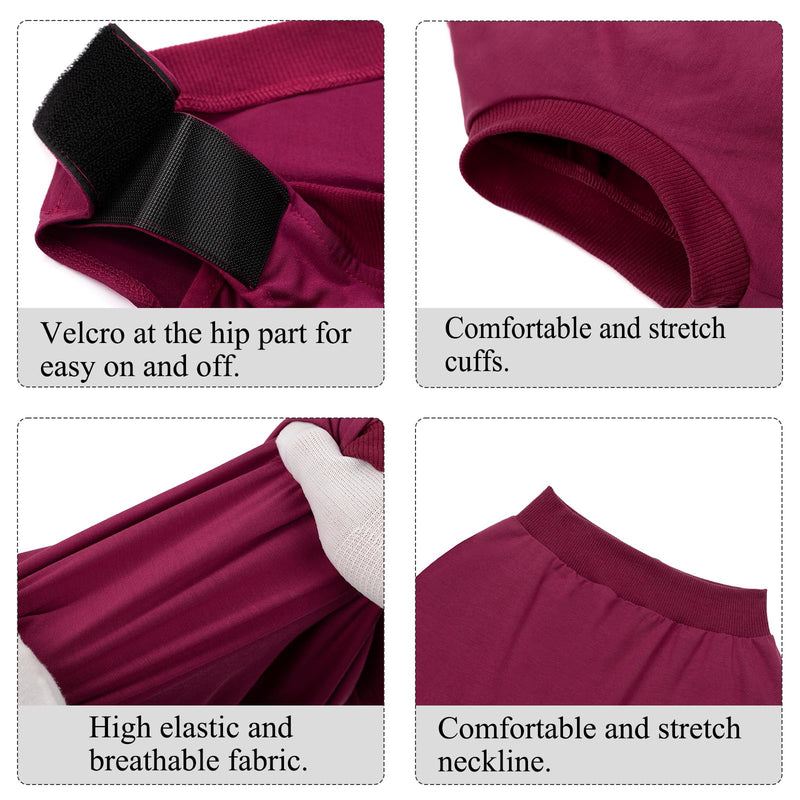 Dog Recovery Suit Female Spay Operation Dog Body Suit After Surgery Male Dogs Surgical Recovery Onesie Medical Vest Post Op Dogs Surgery Shirt Cone Alternative Anti Lick Wounds Protector M Red