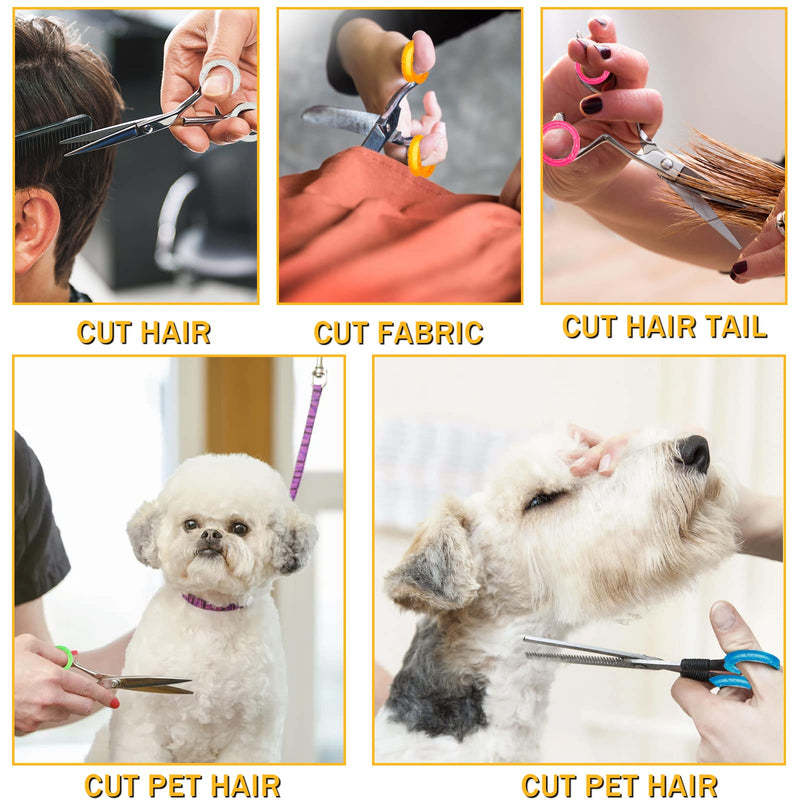 80-Piece Scissors Finger Rings Professional Dog Grooming Scissors Accessories for Dog Hair Cutting, Ergonomic Pet Shear Finger Ring Thumb Inserts Grips for Comfortable and Precise Grooming - PawsPlanet Australia