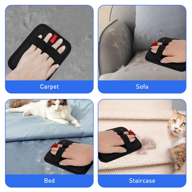Cat & Dog Grooming Gloves for Shedding, 4PCS Efficient Deshedding Pet Grooming Gloves for Dogs with 1PCS Pet Hair Remover Gloves, Cats & Horses with Long & Short Fur - PawsPlanet Australia