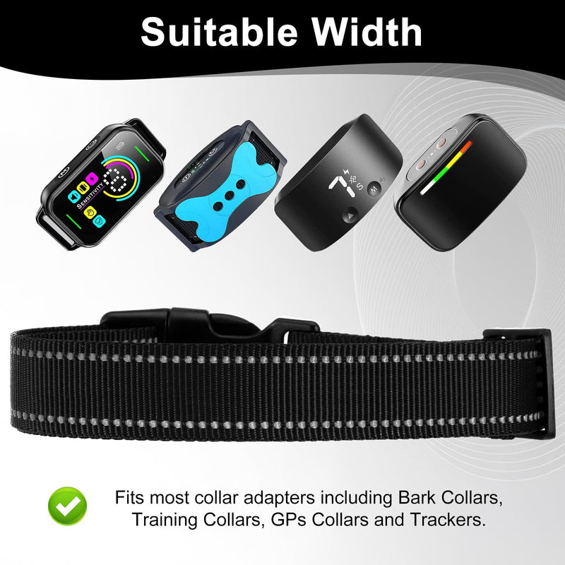 Collar Replacement Strap Breathable Quick Release Basic Dog Collars Training Bark Receiver Collars Durable Adjustable Collar Straps for Small Medium Large Dogs, Black. - PawsPlanet Australia
