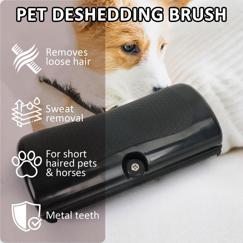 GroomPro Deshedding Brush, GroomPro Shedding & Grooming Supplies for Matted Hair, Loose Hairs | Pet Short Hair Removal Tool for Cats, Dogs, Rabbits, Horses (2) 2 - PawsPlanet Australia