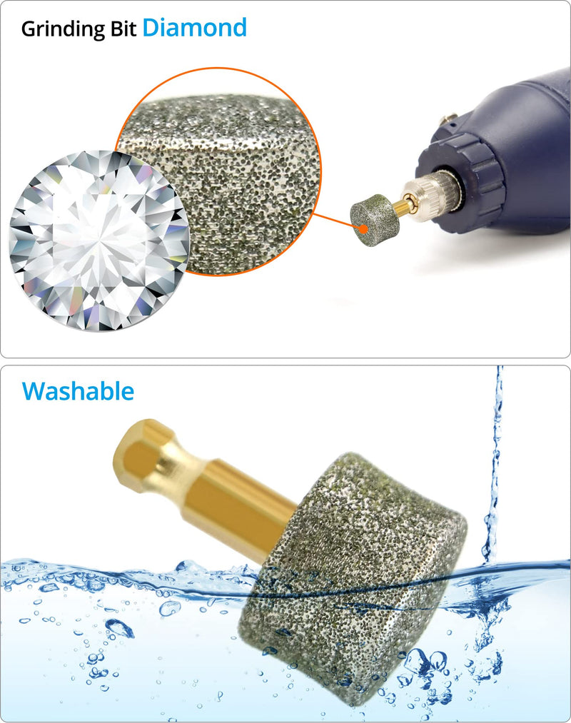 QWORK Dog Nail Grinder Replacement Head, 10 PackPet Nail Grinder Diamond Tip Replacement, Professional Spare Grinding Head for Electric Pet Paw Trimmer Nail Grinder, Dog Claw Smoothing Grinder Bits - PawsPlanet Australia