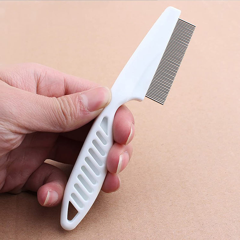 Double Sided Undercoat Rake Comb - Pet Grooming Tool for Dog and Cat Shedding and Dematting, Flea Comb Set (Blue/16 tooth) Blue/16 tooth