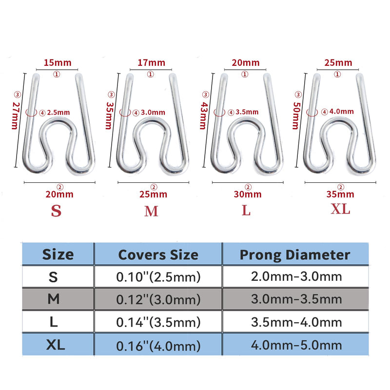 4 Pack Extra Links Prong Collar for Dog,Replacement 2.25/2.5mm Stainless Steel Pinch Collar for Dogs Links Extra Training Collar Links (2.25mm/2.5mm) Silver - PawsPlanet Australia