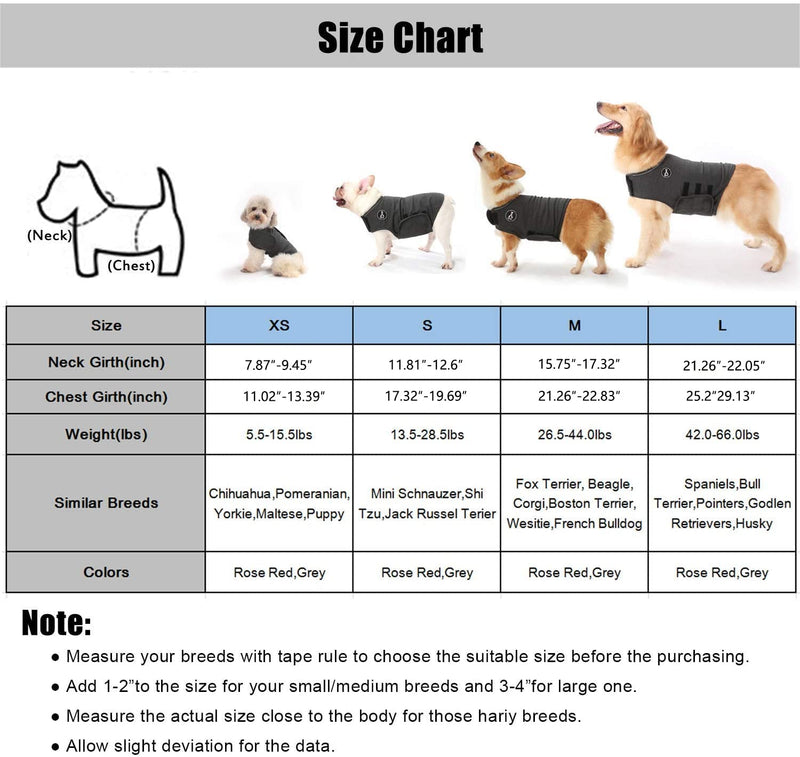 Dog Anxiety Relief Coat,Lightweight Wrap Anxiety Jacket Shirt for Anxious Pets Keep Calming Comfort(Grey,L)