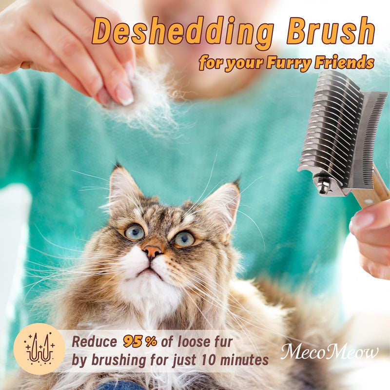 3 in 1 Undercoat Rake for Dogs - Professional Pet Dematting & Deshedding, Efficiently Remove Loose Hair & Matted Fur, Professional Shedding Comb for Indoor & Long Haired Cats Dogs