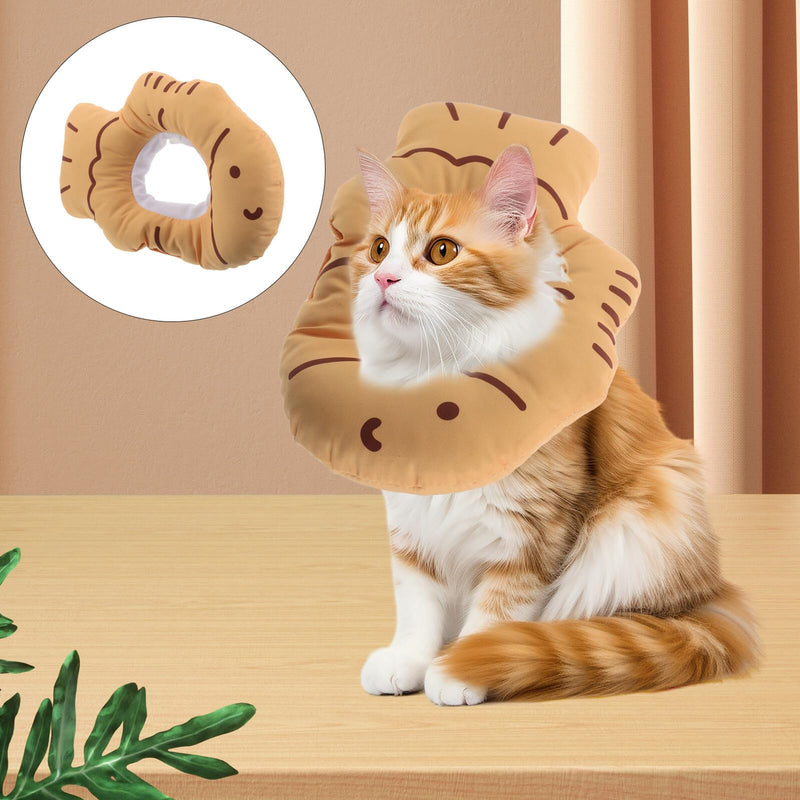 PRETYZOOM Soft Elizabethan-Style Neck Brace for Cats and Small Dogs, Adjustable, Made of Polyester, Protective Cone, Prevents Licking, Aids in Post-Surgery Recovery