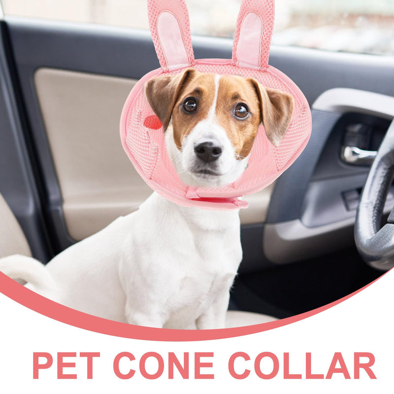 ARTIBETTER Soft, bunny-ear-shaped polyester collar prevents licking. Breathable, anti-lick neck collar. Easy to put on and take off for cats for recovery and protection.