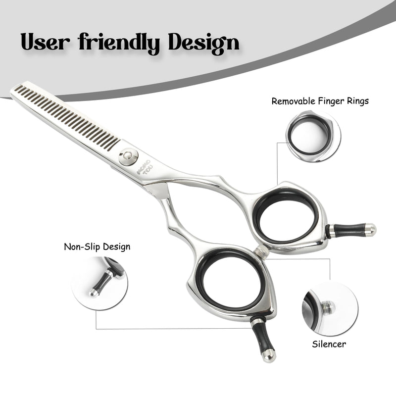 Dog Grooming Scissors 5 inch Small Thinning Scissors Super Light Professional 440C Stainless Steel Pet Shears for Trimming Face and Paws Nose Ear Easy Use. - PawsPlanet Australia