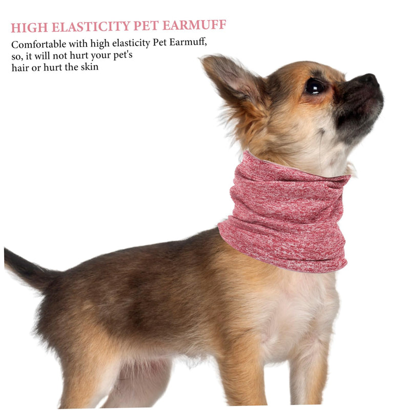 WOONEKY Pet Ear Protectors with High Elasticity, Noise-Reducing, Reusable, Protective for Dogs of All Kinds, Comfortable Ear Warmers against Cold and Noise, Easy to Put On