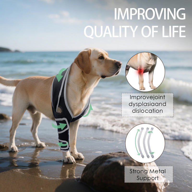Dog Knee Brace for Torn ACL Hind Leg, Adjustable Four-Legged Universal Dog Knee Brace for Arthritis, Patellar Luxation, Hip Dysplasia, Relieve Joint Pain and Ligament Damage,XS XS