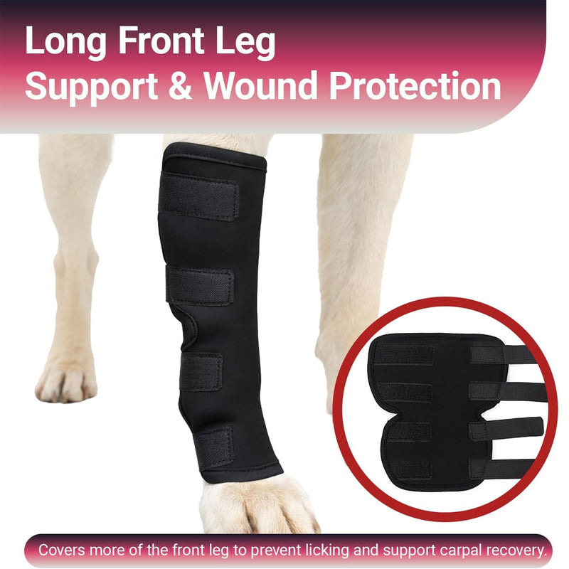 Pack of 2 Joint Bandage for Dogs, Ankle Bandage for Dogs, Dog Leg Wrap Leak Protection, Rear Leg Bandage for Front and Rear Legs, Prevent Licking, for Wound Healing Black-XL