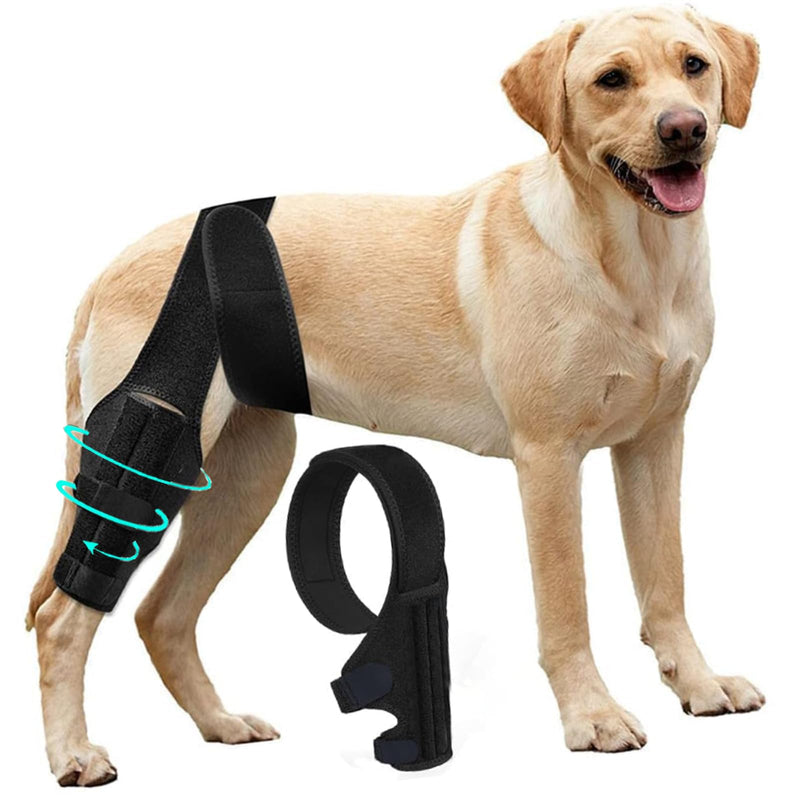 Dog Knee Brace for Torn Acl Hind Leg, Adjustable Dog Knee Brace, Helps Relieve Anterior Cruciate Ligament Tears Dog Leg Brace, Keeps Joints Stable, Relieves Pain, L (GGHX) GGHX