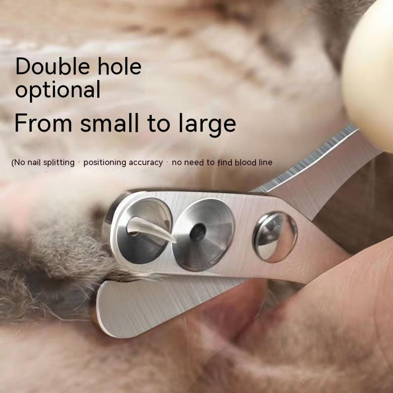 Newly Upgraded Design Cat&Dog Nail Clipper with Two Circular Cutting Holes of Different Size(2mm&4mm)-Avoid Over Cutting Pet Nail Clippers -Professional Paw Trimmer Set for Pet (Orange) Orange&black - PawsPlanet Australia