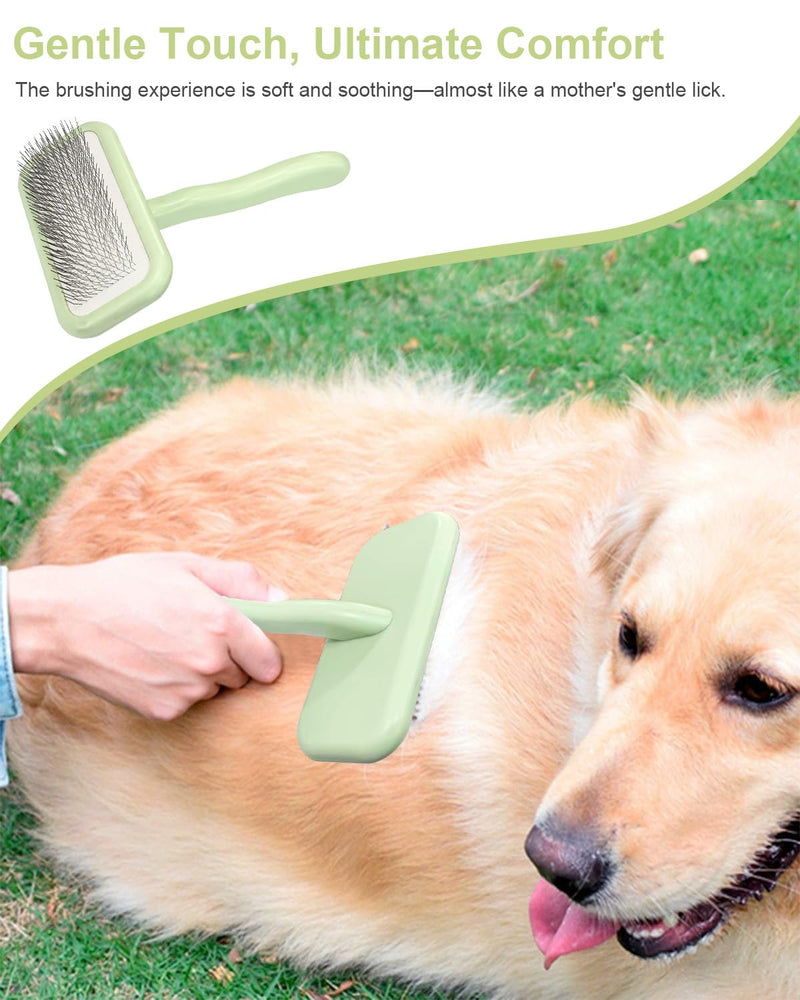 Slicker Dog Grooming Brush,Puppy Brushes for Short or Medium Haired Dog, Suitable for Removing Loose Hair, Tangles, and Knots, Best for Cockapoo, Poodle, Cat