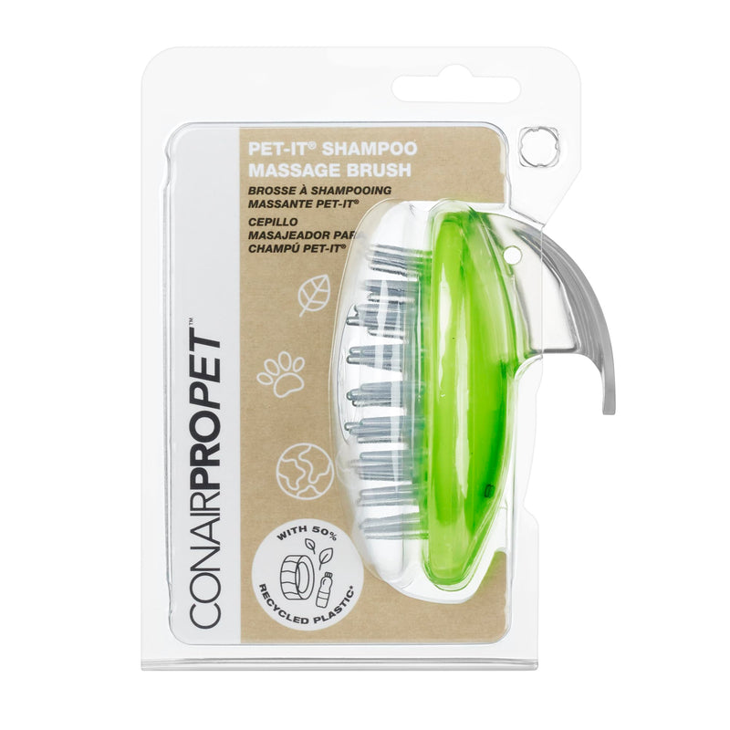 CONAIRPROPET Shampoo Massage Brush with Ergonomic Pet-It Design, Dog Brush for Shampoo & Massage Brush for Bathing - PawsPlanet Australia