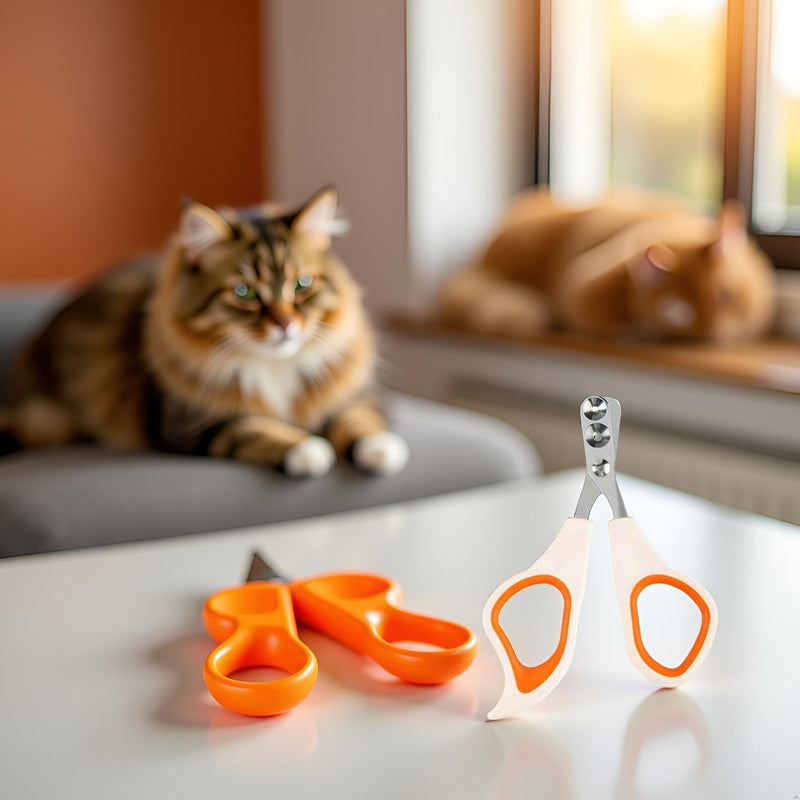 Jowxsx Orange Cat Nail Clippers with Circular Cut Hole,Cat Claw Clippers Cat Nail Trimmers Avoid Over Cutting Pet Nail Clippers Grooming Tool for Cat,Cat Nail and Trimmers，Grooming - PawsPlanet Australia
