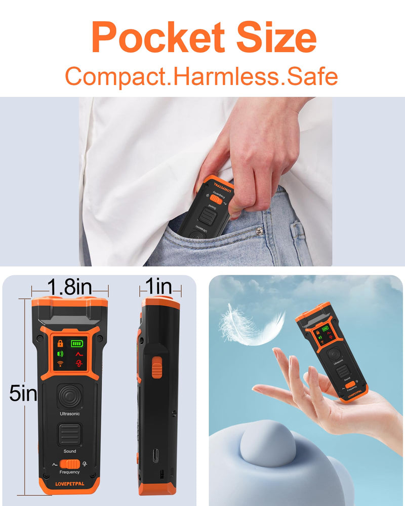 2025 Dog Training Bark Deterrent Device, Anti-Barking Device with HD Display and LED Flashlight for Dogs, Stop Bad Behavior Without Yelling or Swatting, Ultrasonic Stopper Alternative to Shock Collar - PawsPlanet Australia