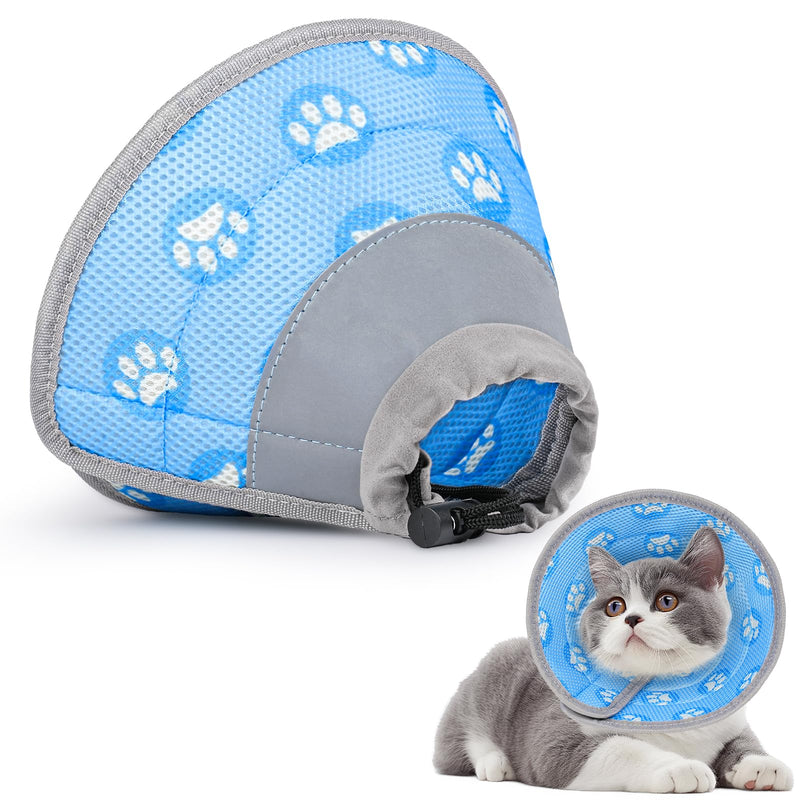 Flintronic Cat Cone Collar Soft, Adjustable Cat Recovery Collars & Cones to Stop Licking After Surgery, Pet Recovery Collar, Suitable for Pet Medical for Rehabilitation Wound Healing (M) M (Neck:15-21CM)