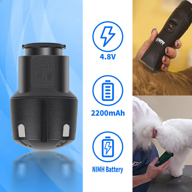 CBQ BGR Replacement Battery for Andis PowerGroom AGR+, BGR+, AGR, BGR, AGRC, AGRV, BGRC, BGRV, Super AGR Plus Cordless Pet Clippers Long-Lasting (NiMH, 2200mAh)