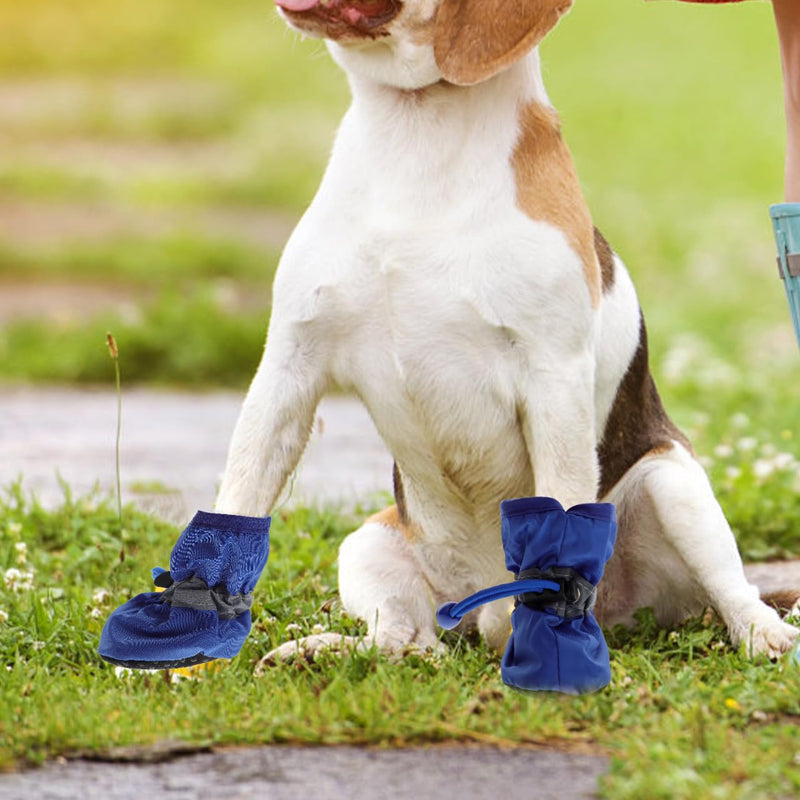 Dog Rain Boots Set Waterproof Small Dog Shoes with Adjustable Strap Thickened Non-Slip Paw Protectors for Outdoor Rainy Weather 3 Pairs