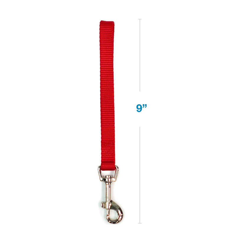 Blue-9 Dog Training Leash, 9 Inch Tab Lead for Obedience, Recall, and Agility Training, Made in The USA Red - PawsPlanet Australia