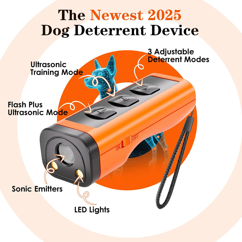 Dog Bark Deterrent Devices Rechargeable Anti-Barking Device for Dogs 50ft Long Range Ultrasonic Correct Your Dog's Bad Behavior at the Push of aButton Better Than Shock Collars or Dog Training Collars 1 - PawsPlanet Australia