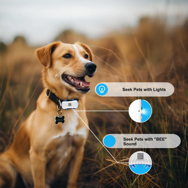 wanwanytech GPS Tracker for Dogs Cats, Pet GPS Location Tracker with Geo-Fence and Lighting Flash&Audible Alarm，Anti Lost No Distance Limited Dog GPS Collar Fit Most Pet Collars, Subscription Needed - PawsPlanet Australia