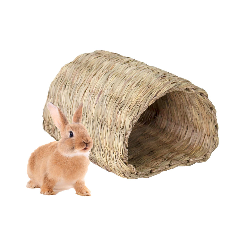Seagrass House Tunnel Hutch Woven Hut Hay Shelter for Bunny, Rabbits, Guinea pigs, Chinchilla, Rats, Holland Hop, Cockatiels and Small Animals - PawsPlanet Australia