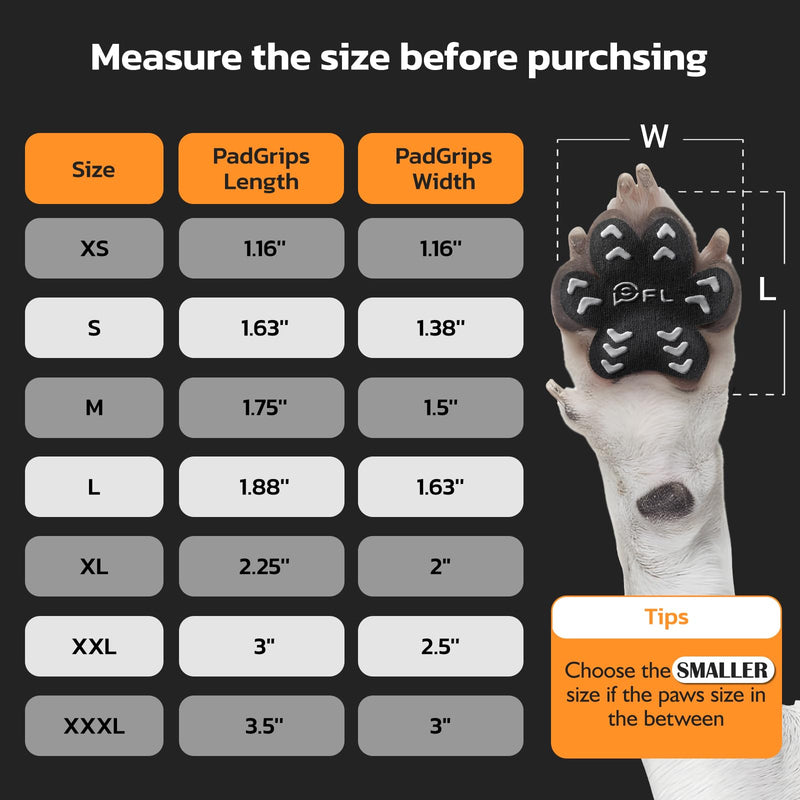 Anti-Slip Dog Paw Protector Pads for Senior Dogs, Dog Paw Black Stickers with Strong Traction on Hardwood Floor, Dog Essentials,12sets(48pcs) XL(41-60lbs) XL(41-60lbs) - PawsPlanet Australia