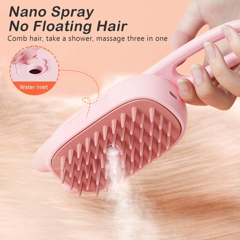 Cat Steam Bursh, Steam Pet Hair Brush for Cats and Dogs, 3 in 1 Cat Grooming Steam Brush for Massage, Multifunctional Cat Grooming Brush, Pet Hair Removal Tool Comb for Cats and Dogs - PawsPlanet Australia