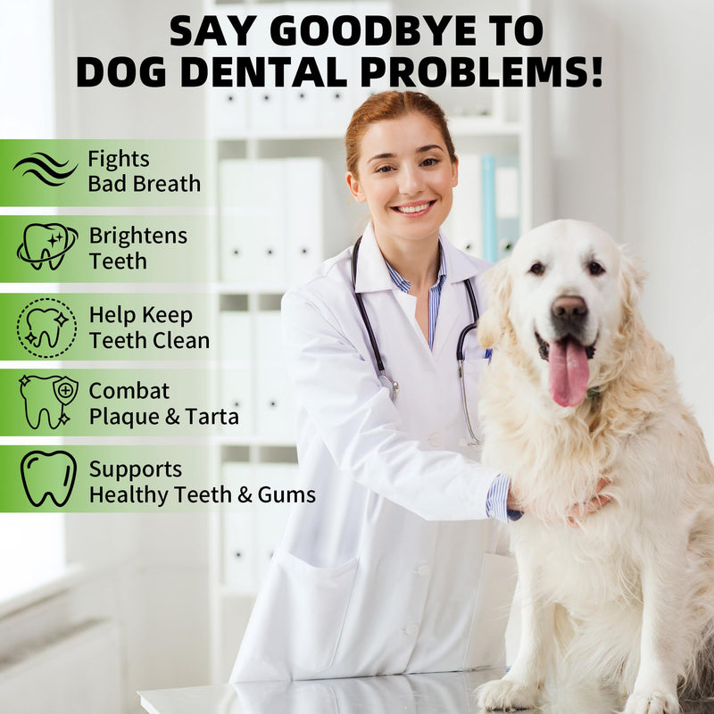 Dog Teeth Cleaning Powder,Dog Dental Powder with Natural Herbal Blend, Plaque Off Pet Tooth Cleaning lab co, Targets Tartar & Reduces Plaque & Bad Breath for Dogs & Cats, Mint -150Grams - PawsPlanet Australia