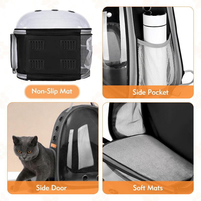 Cat Carrier Backpack, Cat Carrier Backpack for Small Medium Cat Puppy Dog, Transparent Space Capsule Pat Carrier Backpack, Airline-Approved Pet Carrier, Designed for Travel Hiking Walking Camping - PawsPlanet Australia
