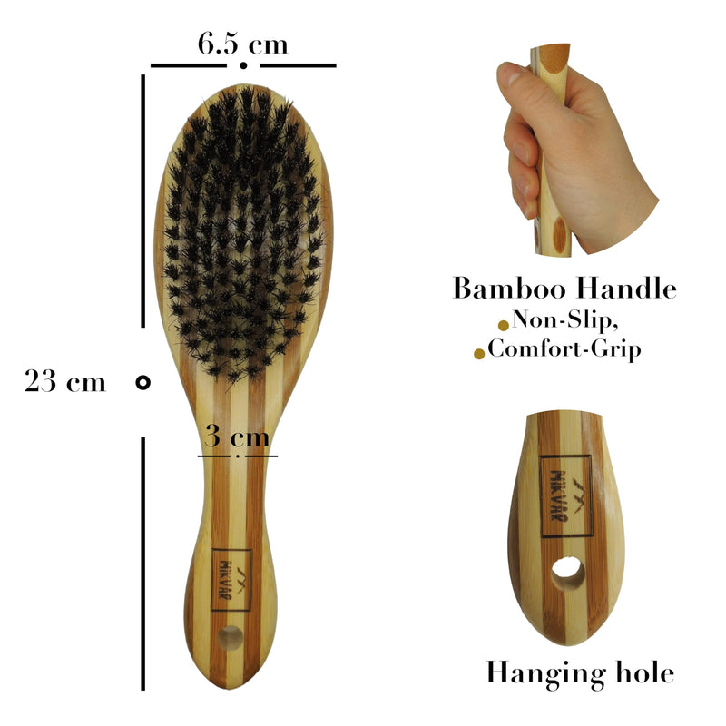 Grooming Pet Brush - Double Sided Eco Friendly Boar Bristles and Pins - For Grooming or Removing Hair for Dogs, Cats and Other Pets - PawsPlanet Australia