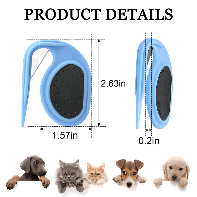 4PCS Knotting Comb, Knotting Comb for Cats, Pet Knotting Comb, De Knotting Comb for Dog, Knotting Comb Pet Grooming Tool for Removing Tangled Hair 2PCS-Green+Orange(with dog bath brush) - PawsPlanet Australia