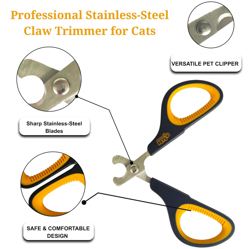 Cat Nail Clippers – Professional Stainless-Steel Claw Trimmer for Cats, Kittens, Hamsters, Rabbits, Birds & Small Animals – Sharp, Safe, Easy-to-Use Pet Nail Cutter - PawsPlanet Australia
