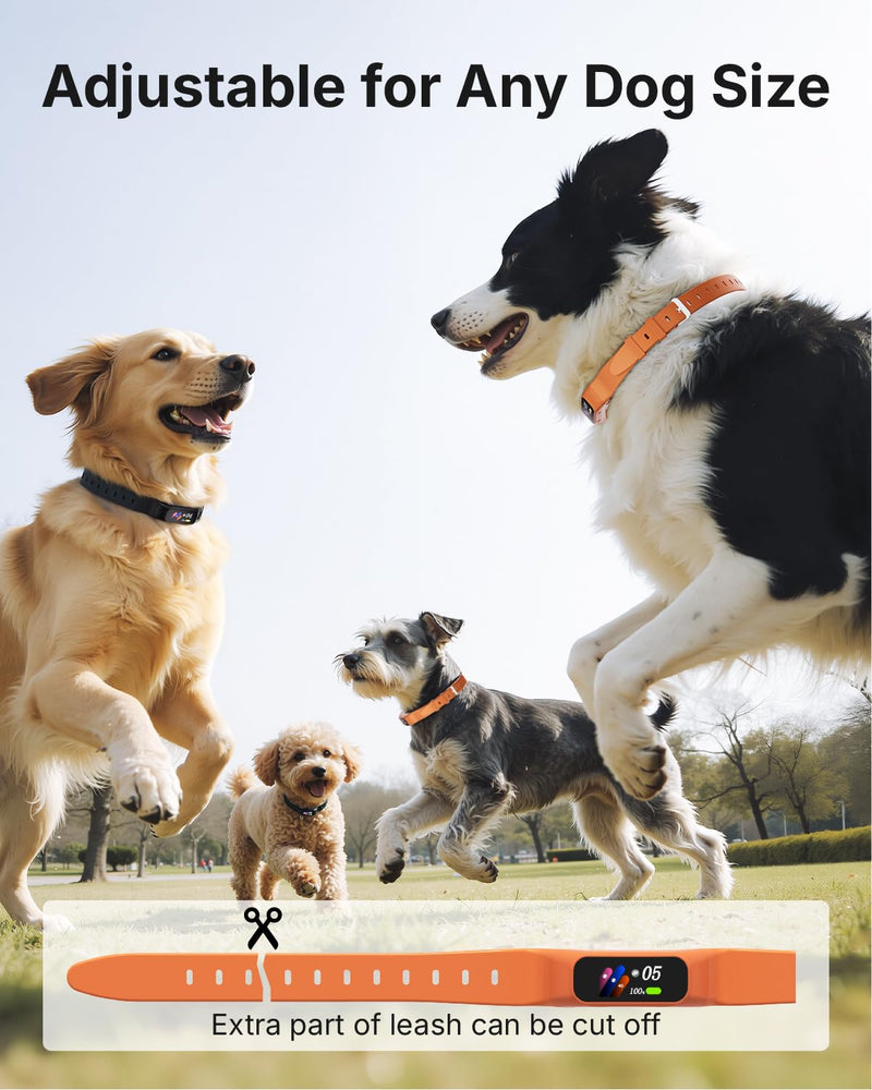 Anti Bark Collar for Small Medium Large Dogs, Vibrating Dog Collars No Shock, Rechargeable Smart AI Bark Collar, Automatic Dog Training Collar, IP 67 Waterproof Dog Barking Collar (Orange) Orange - PawsPlanet Australia